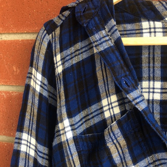 quarter button up comfy boyfriend plaid - Picture 3 of 3